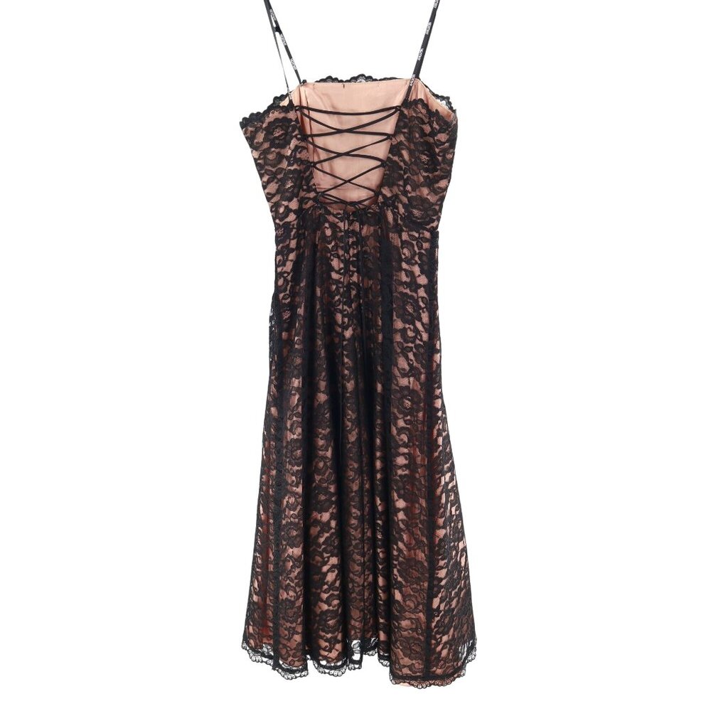 Night Way Lace Dress Women 10 Black Fairy Grunge Corset Whimsigoth LBD Night Out - Picture 3 of 12